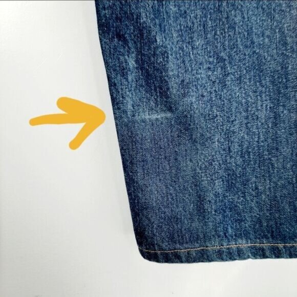 LANDS' END | Traditional Fit Comfort Waist Blue Jeans Men's Sz 36 Flawed - Picture 8 of 10